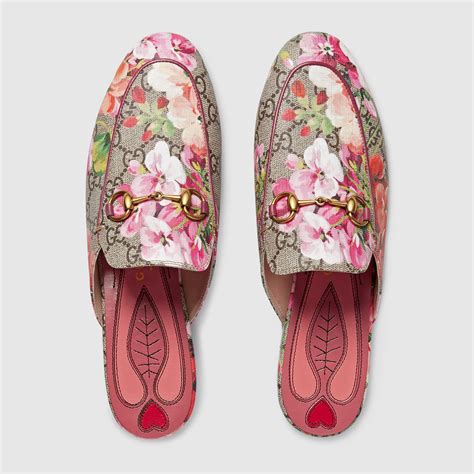 gucci princeton blooms|Gucci princetown slippers black.